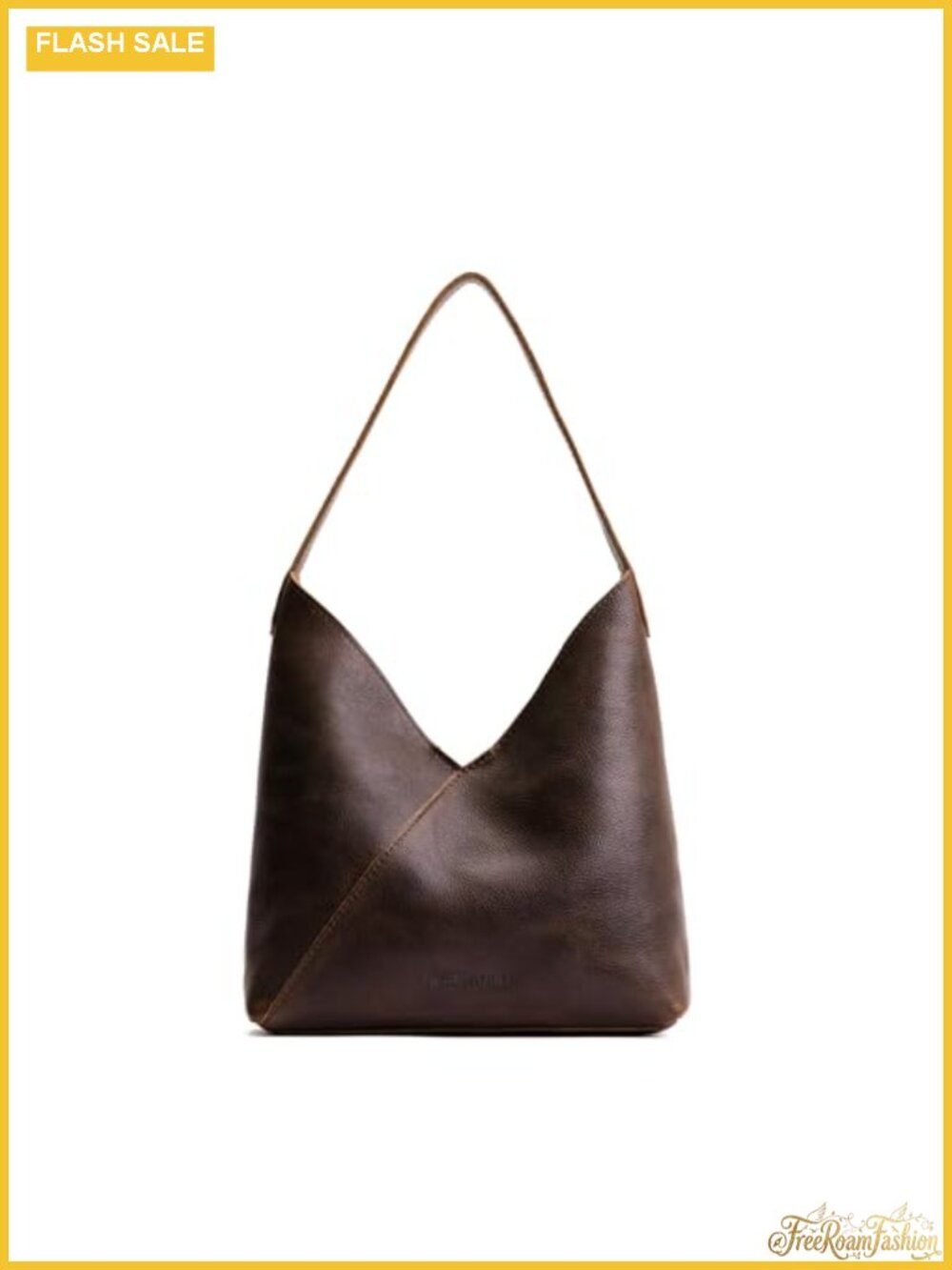 Full-Grain Leather Shoulder Bag Handmade Slouchy Crossbody Magnetic Closure